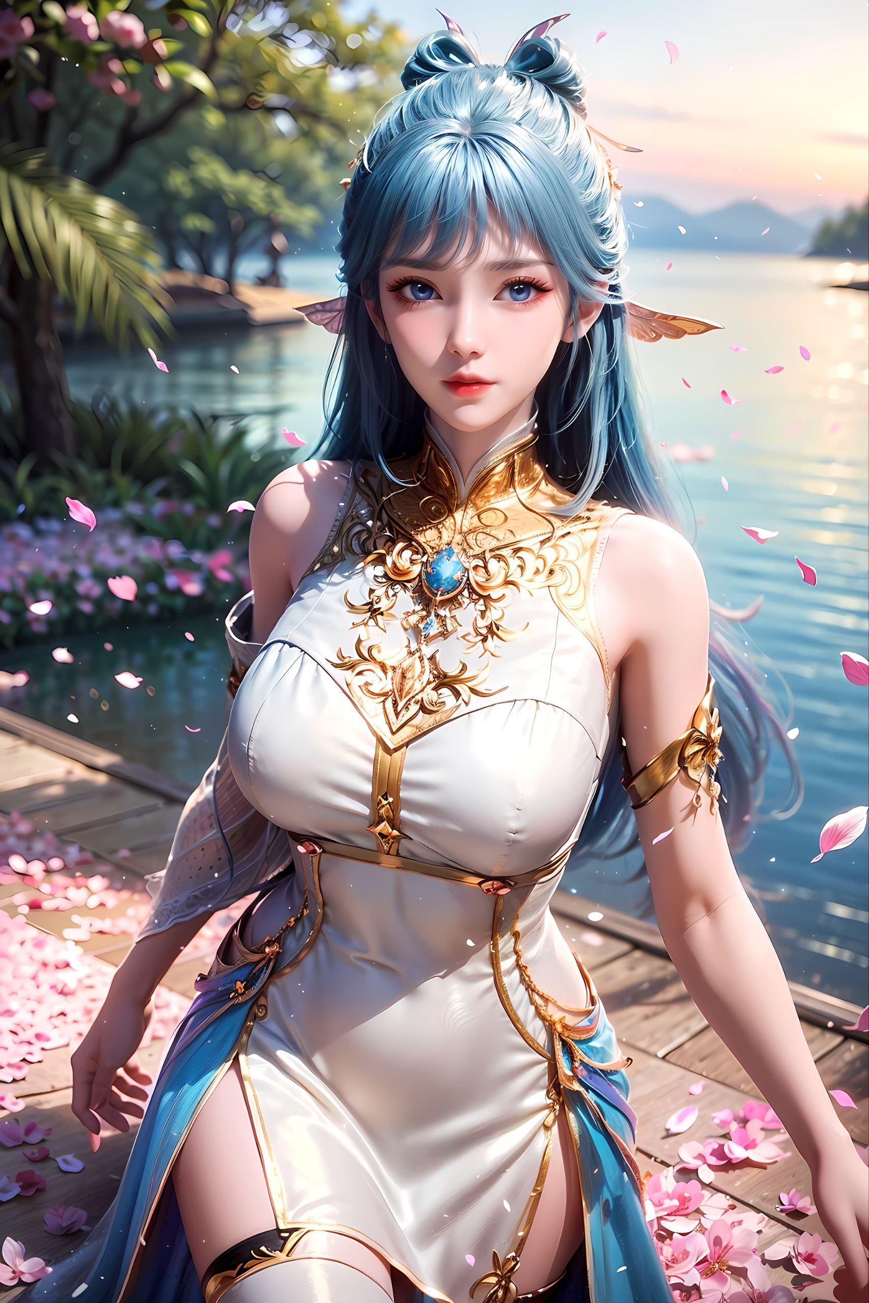 然而